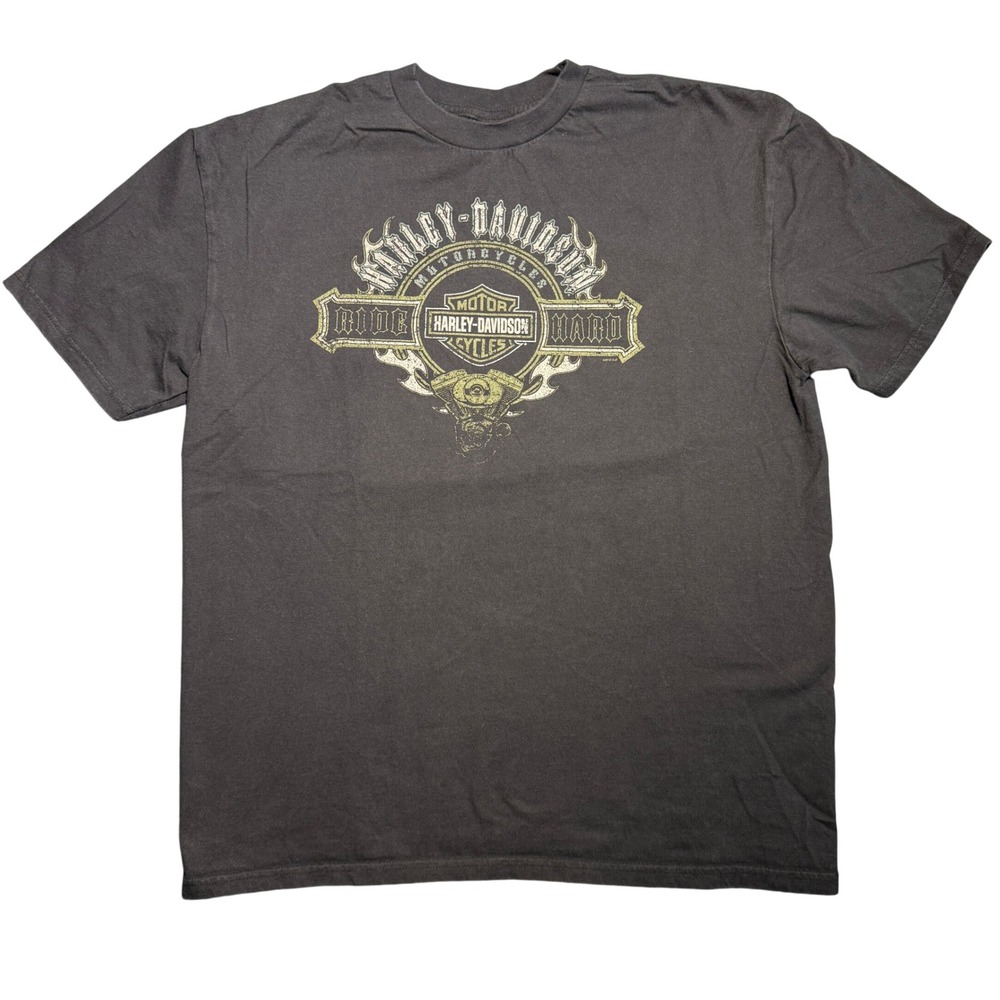 Harley Davidson Fairbanks Alaska Farthest North Outpost Eagle T-Shirt Black XL